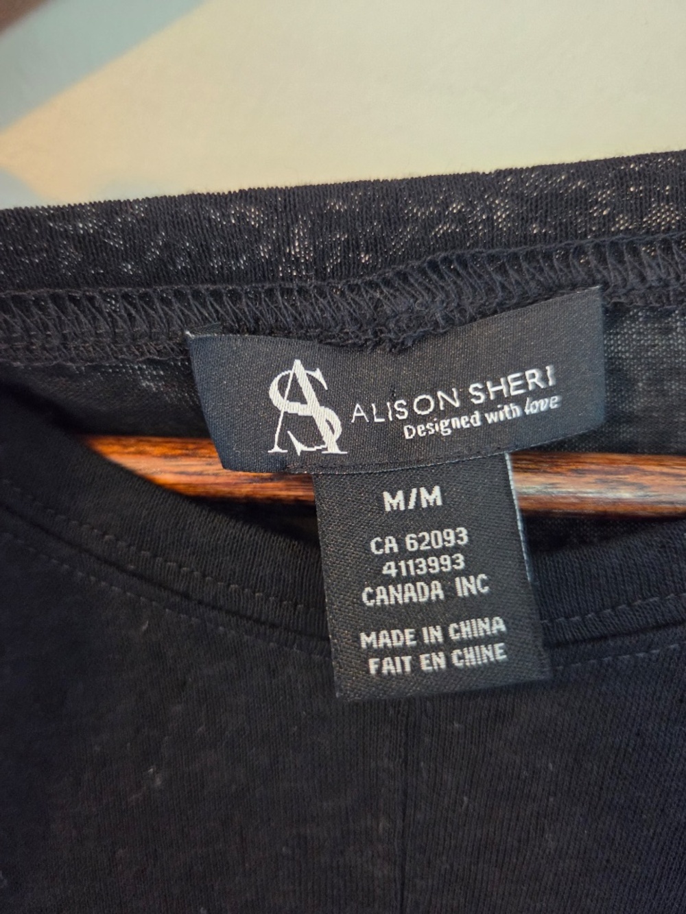 TWO Linen T-shirts/tops M blue/black Alison Sheri hi/low dolman sleeve coastal - Picture 7 of 10